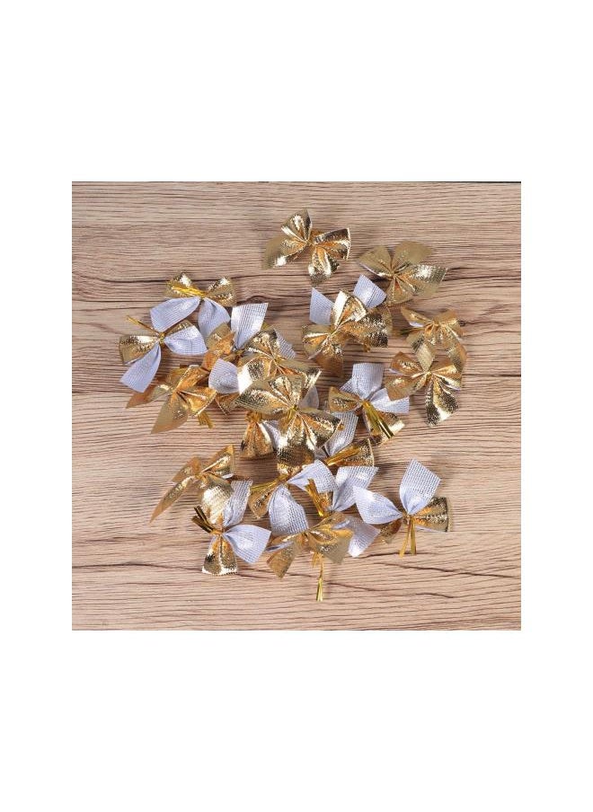 Gold Glitter Bow Mini Bow Craft New Year Bows Pack of 24