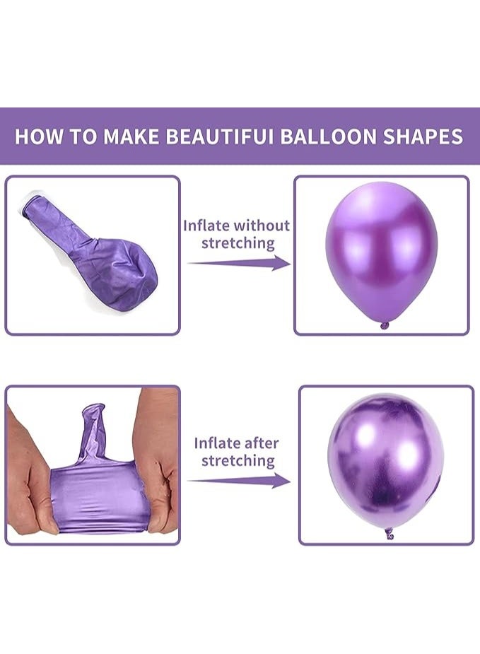 بوكسوودس 60 قطعة من البالونات المعدنية باللون الأسود والأرجواني والأخضر والكروم والقصاصات الورقية لتزيين حفلات أعياد الميلاد ذات الطابع الخارق في عيد الهالوين - Image 3