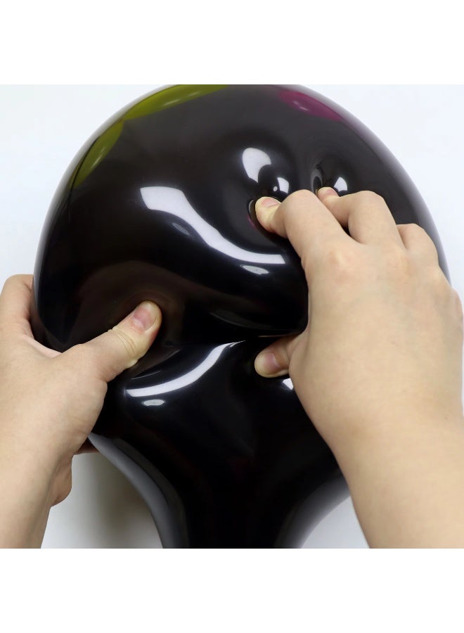 بوكسوودس 60 قطعة من البالونات المعدنية باللون الأسود والأرجواني والأخضر والكروم والقصاصات الورقية لتزيين حفلات أعياد الميلاد ذات الطابع الخارق في عيد الهالوين - Image 4