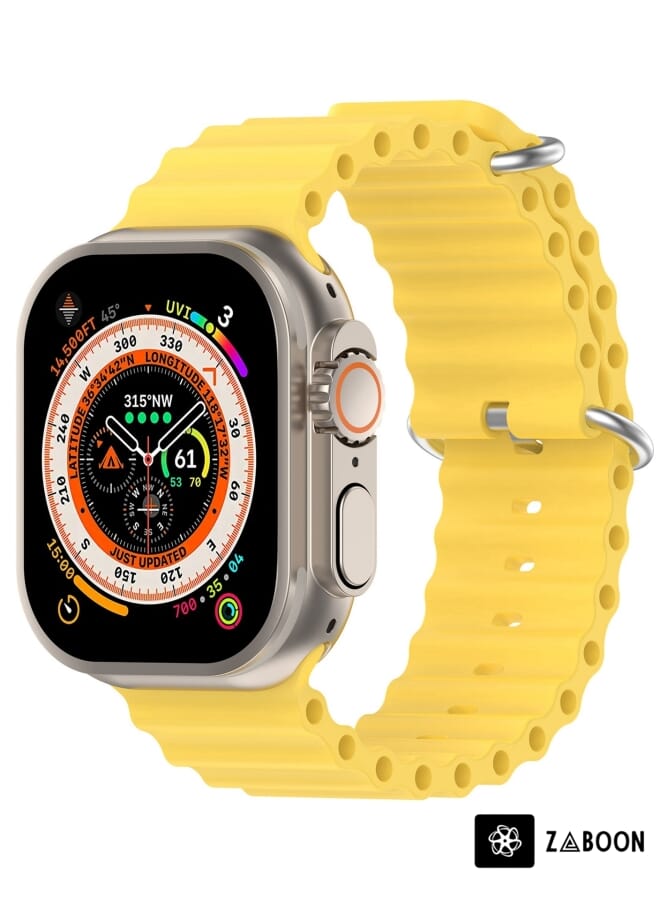 Zaboon Ocean Silicone Watch Band  Apple Watch Ultra 49mm / Series 8&7 45mm / SE 2&6&SE&5&4 44mm - Image 1