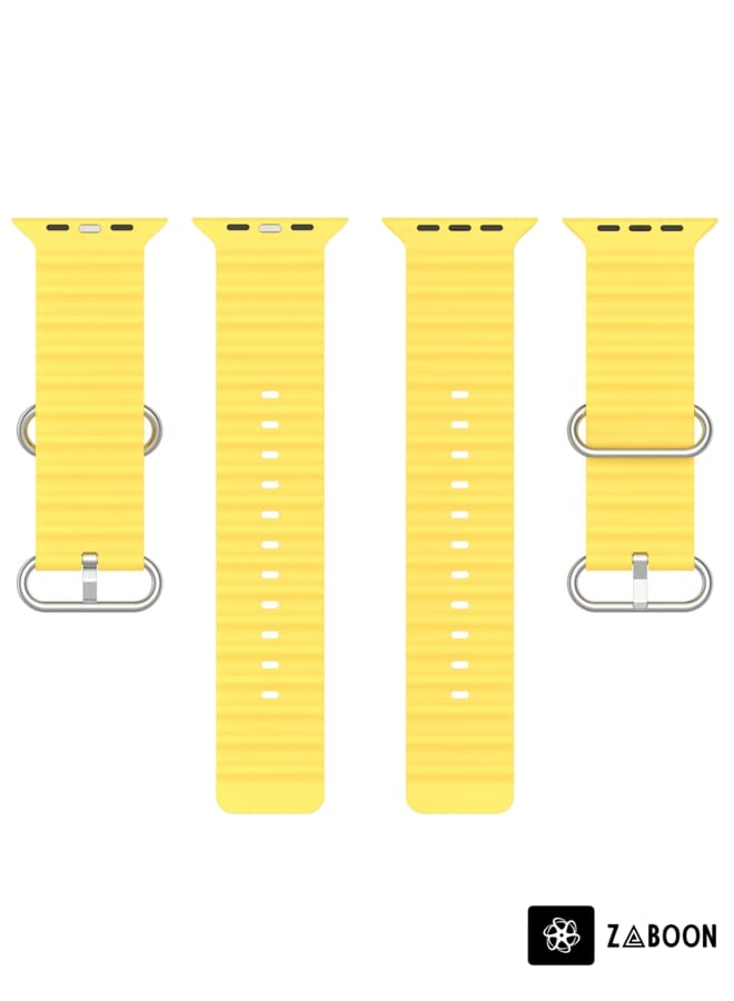 Zaboon Ocean Silicone Watch Band  Apple Watch Ultra 49mm / Series 8&7 45mm / SE 2&6&SE&5&4 44mm - Image 2