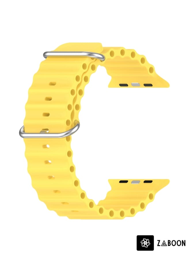 Zaboon Ocean Silicone Watch Band  Apple Watch Ultra 49mm / Series 8&7 45mm / SE 2&6&SE&5&4 44mm - Image 3