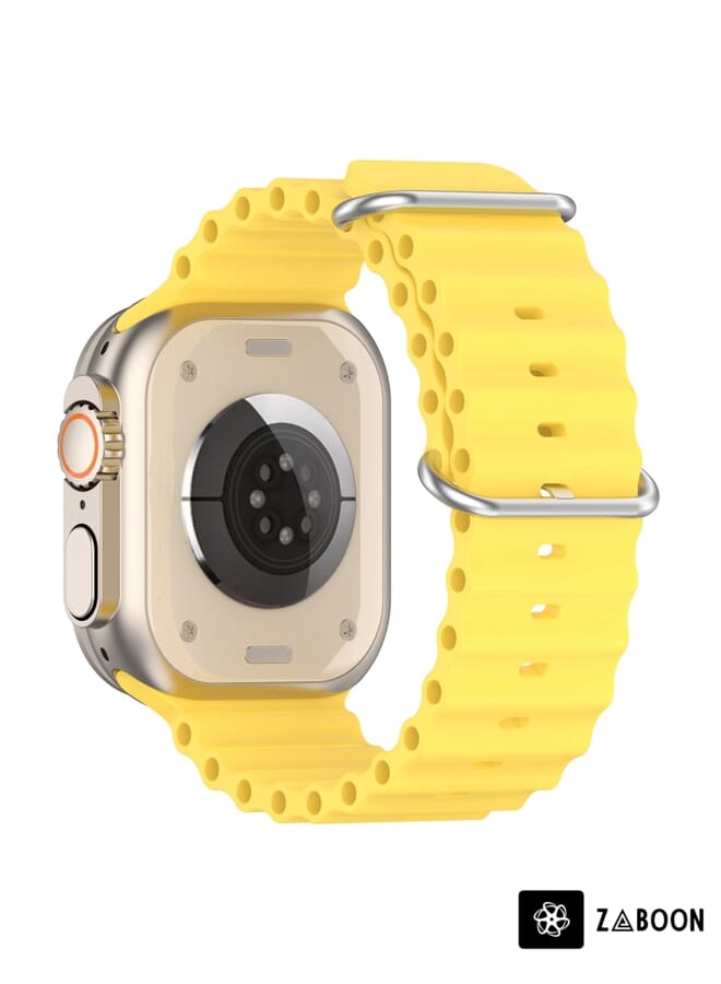 Zaboon Ocean Silicone Watch Band  Apple Watch Ultra 49mm / Series 8&7 45mm / SE 2&6&SE&5&4 44mm - Image 4