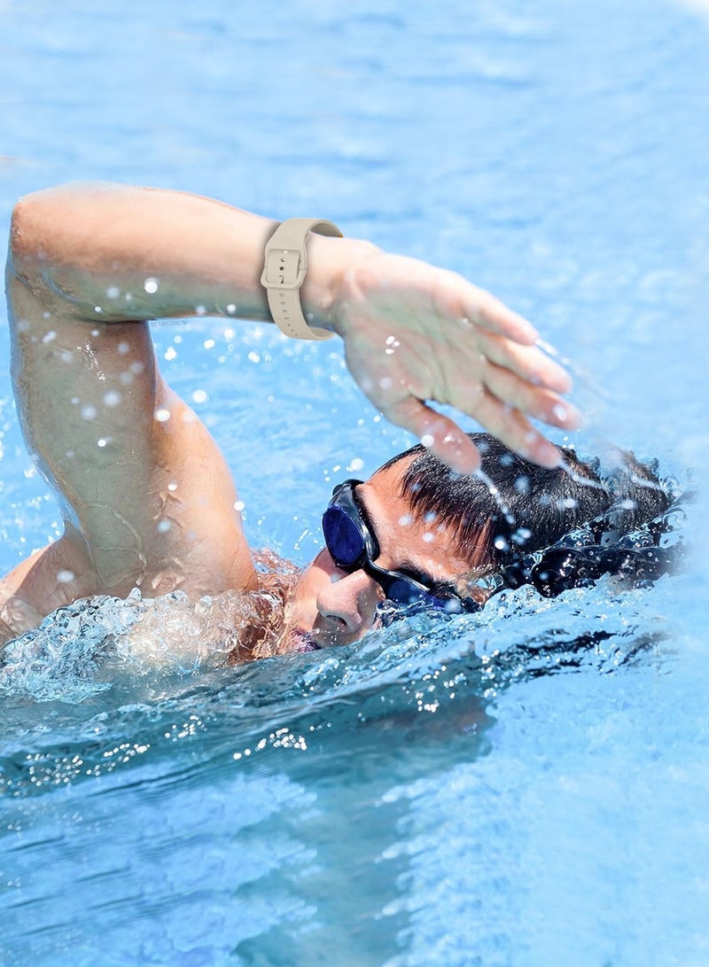 CATANES Sport Band for Galaxy Watch 8 40mm 44mm and Watch 8 Classic 46mm, Silicone Replacement Strap, M/L Size - Starlight - Image 5