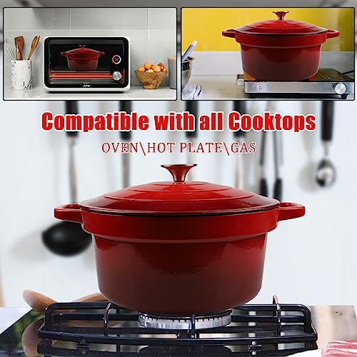 CUKOR 7QT Dutch Oven Pot With Lid, Ceramic Dutch Ovens for Sourdough Bread Baking, Enameled Cast Iron Bread Cooking Pot, Non-Stick, Oven Safe (10 Pcs Bread Paper Liners) - Image 2