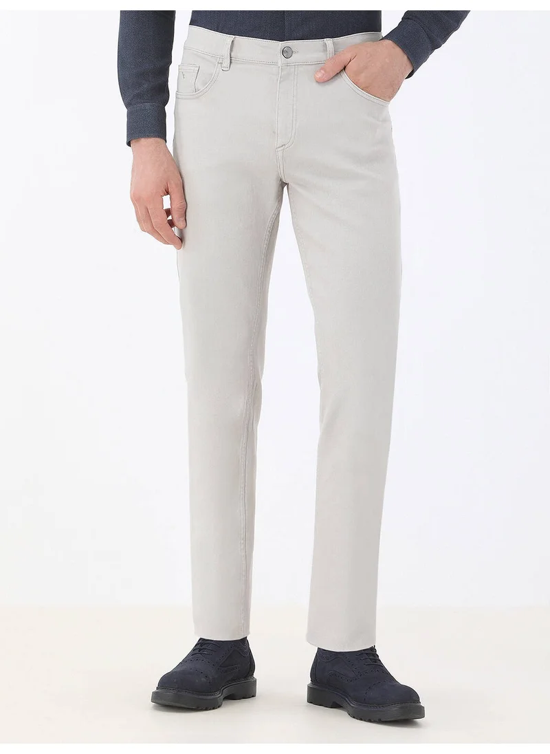 Kip Taş Slim Fit Denim Cotton Blend Trousers