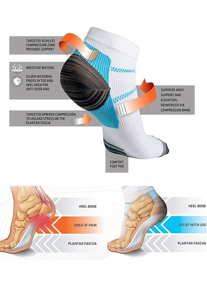 Excefore - Compression Socks, Plantar Fasciitis for Women, Circulation Arch Ankle Support, 15-20 mmHg Best Running Cycling, Nurses, Hiking - Image 1