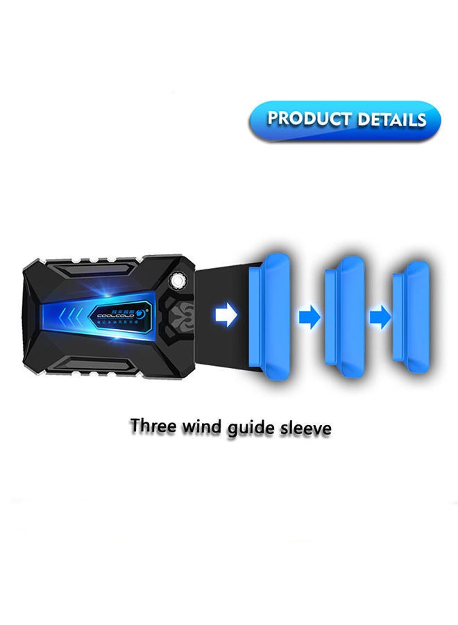 NIBEMINENT Portable Laptop Cooler Black/Blue - Image 3