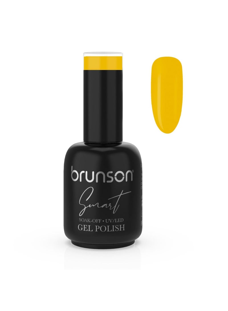 brunson Gel Polish, 15ml Smart Gel Nails Glossy Shine Finish Long Lasting Soak off UV Gel Nal Polish for Nail Art French Manicure Pedicure Salon Quality Chip Resistant Gel Nail Extensions UV Gel Nail Paint