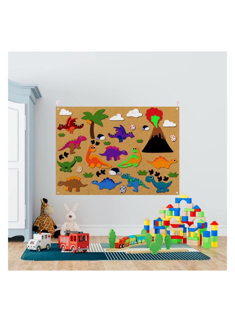 41 Pcs Dinosaur Flannel Felt Board Stories 3.5 Ft Wall Hanging Kit Birthday Gift Classroom Activity Kits Early Learning Interactive Play Kits - pzsku/ZF0B7DA64F6CE49A1EA82Z/45/_/1730989995/a2002d98-3ea2-4b72-a448-432006f91874