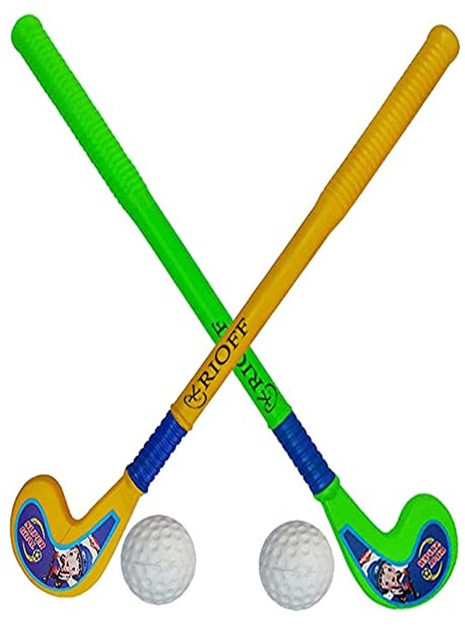 Rioff® Kids Hockey Set for Kids 2 Hockey Sticks 2 Ball Kids (3-6Year) Set of 2 - Image 2