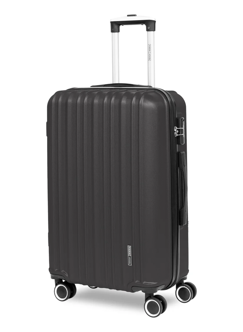 Medium 24-Inch ABS Lightweight Hardshell Luggage Trolley | carrying 20kg 4-Wheel Spinner Suitcase Dark grey