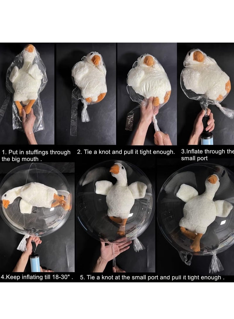 ZVEV 20 Pieces Bobo Balloons, Transparent Bubble Bobo Balloon for Stuffing, Praty Bobo Balloons Clean Bobo Balloons for Valentine's Day Wedding Birthday Party Decorations (24 Inch) - Image 4