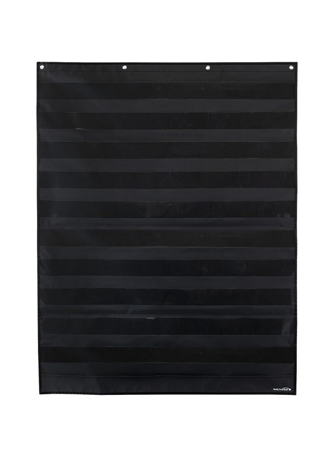 Really Good Stuff Large Rectangle Pocket Chart Black - 1 Pocket Chart  - Image 1