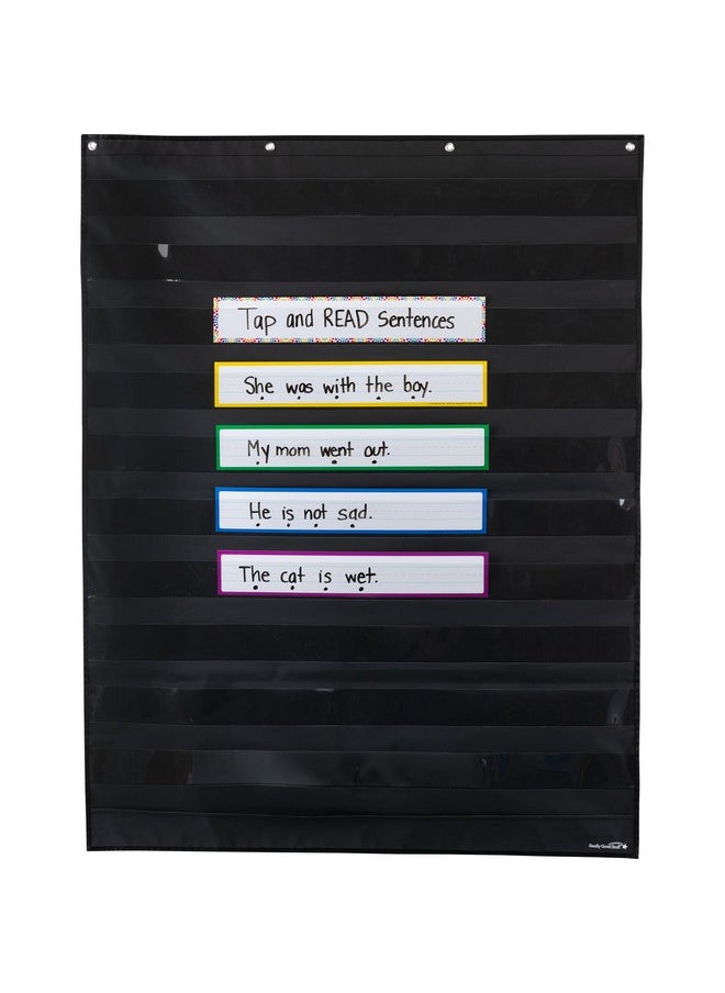 Really Good Stuff Large Rectangle Pocket Chart Black - 1 Pocket Chart  - Image 2