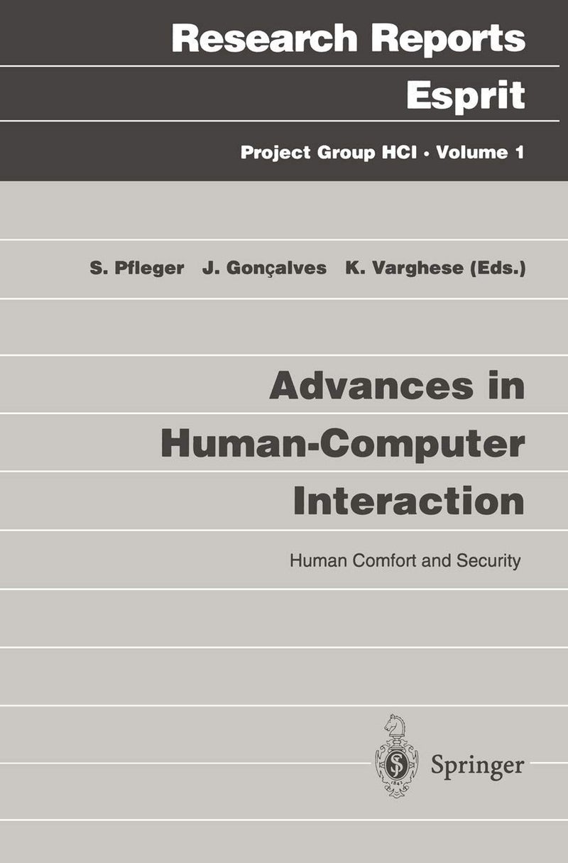 Advances in Human-Computer Interaction: Human Comfort and Security 
