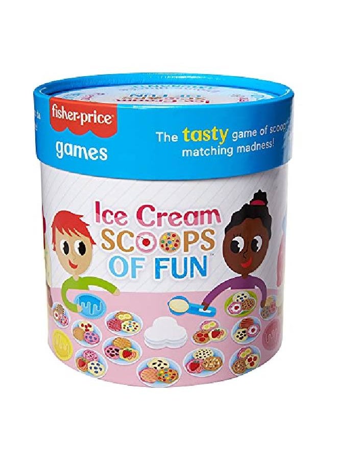 Mattel Games - Ice Cream Scoops Of Fun Kids Fisherprice Board Game With Cards Cups & Ice Cream Scooper Spinner Gift For Preschool Kids Ages 3 Years & Older - Image 1