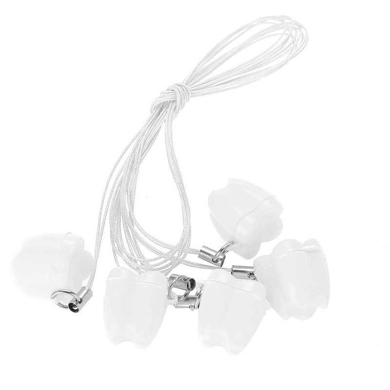 ANGGREK ANGGREK Milk Tooth Saver Necklaces 5pcs Plastic Baby Milk Tooth Storage Box with Rope Tooth Saver Necklaces