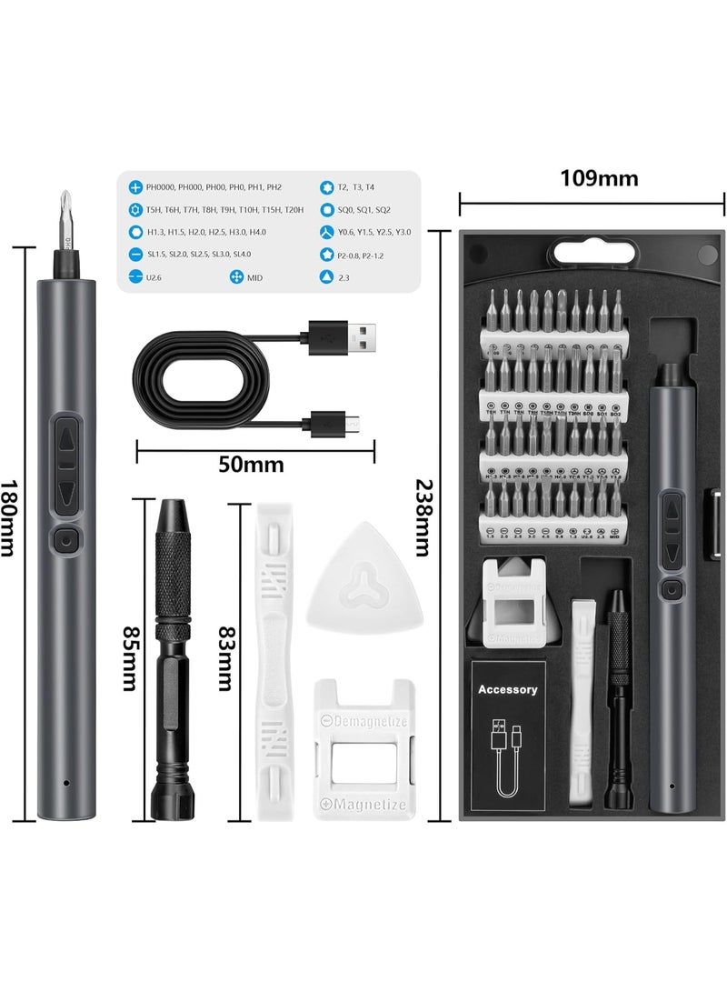 Electric Screwdriver Set 52-in-1 – Magnetic Precision Screwdriver Kit for Phone, Laptop, Camera, and Clock Repairs - Image 2
