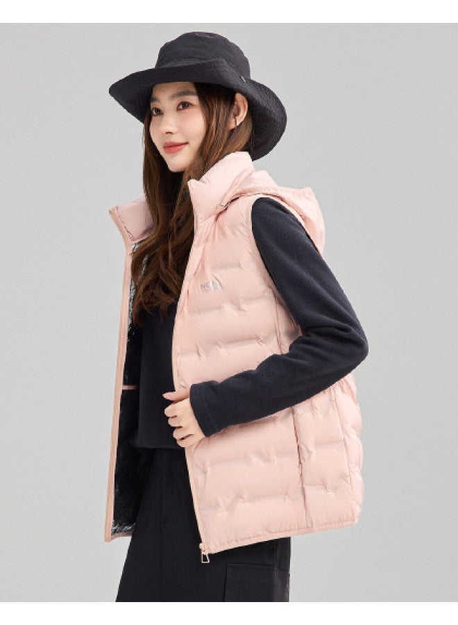 YaYa Autumn Winter Lightweight Comfortable Versatile Simple Hooded Outdoor Down Vest - Image 1
