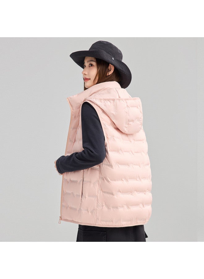 YaYa Autumn Winter Lightweight Comfortable Versatile Simple Hooded Outdoor Down Vest - Image 3