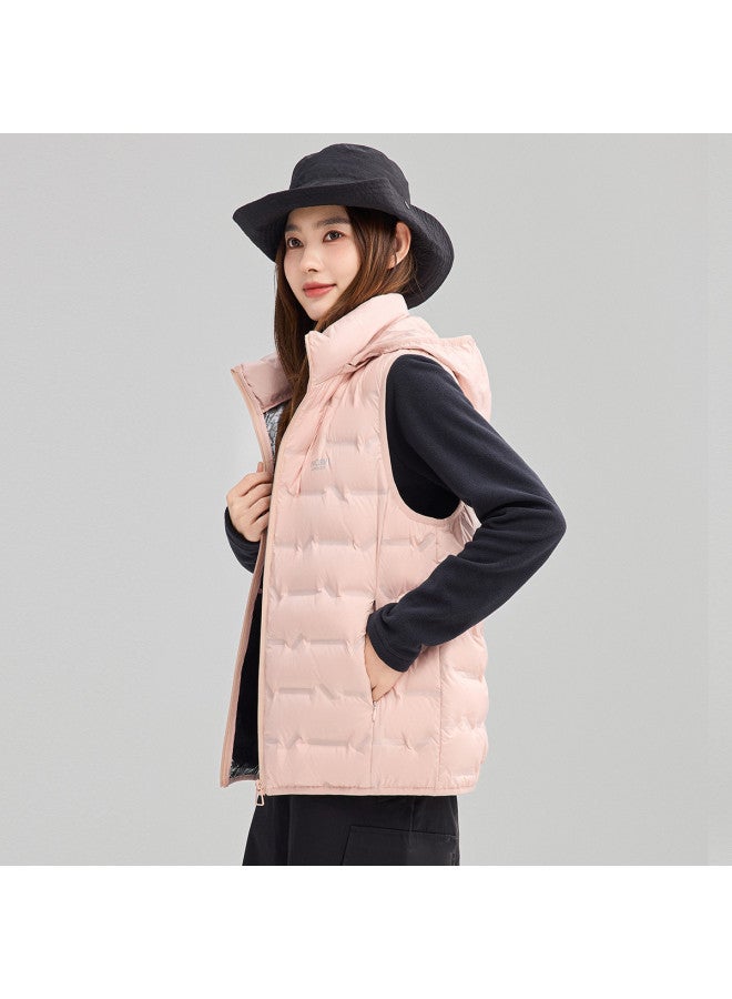 YaYa Autumn Winter Lightweight Comfortable Versatile Simple Hooded Outdoor Down Vest - Image 4