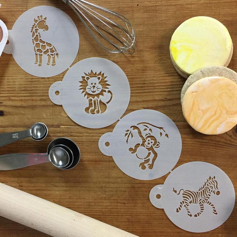 Designer Stencils C787 Jungle Animals Cookie, Beige/Semi-Transparent - Image 3