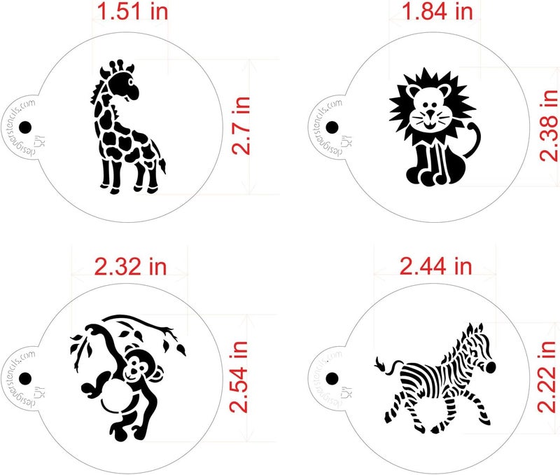 Designer Stencils C787 Jungle Animals Cookie, Beige/Semi-Transparent - Image 5