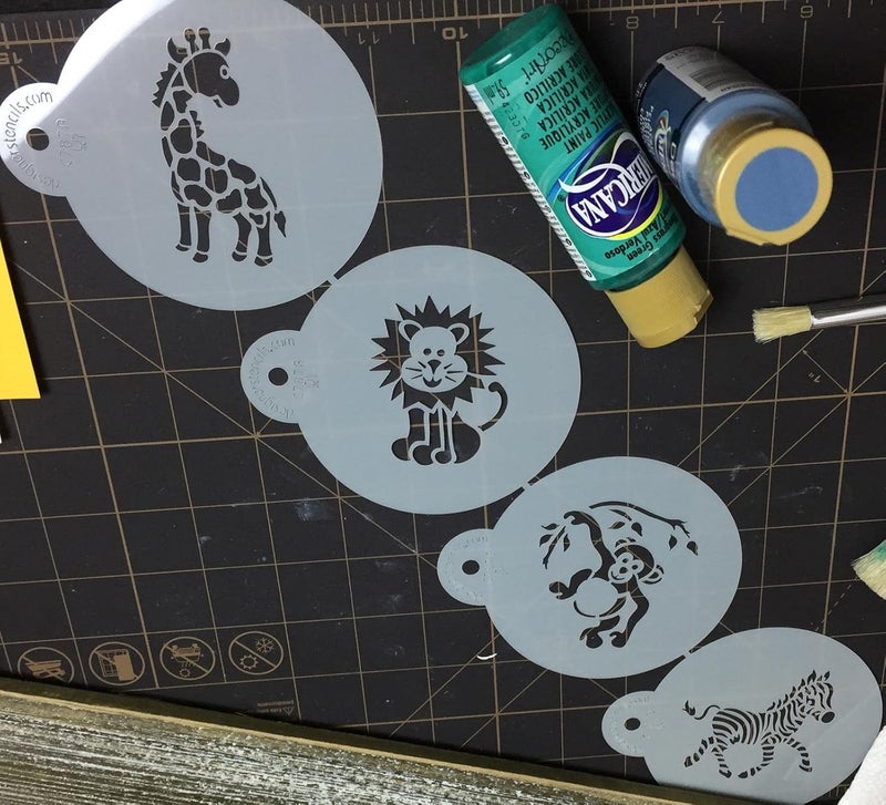 Designer Stencils C787 Jungle Animals Cookie, Beige/Semi-Transparent - Image 4