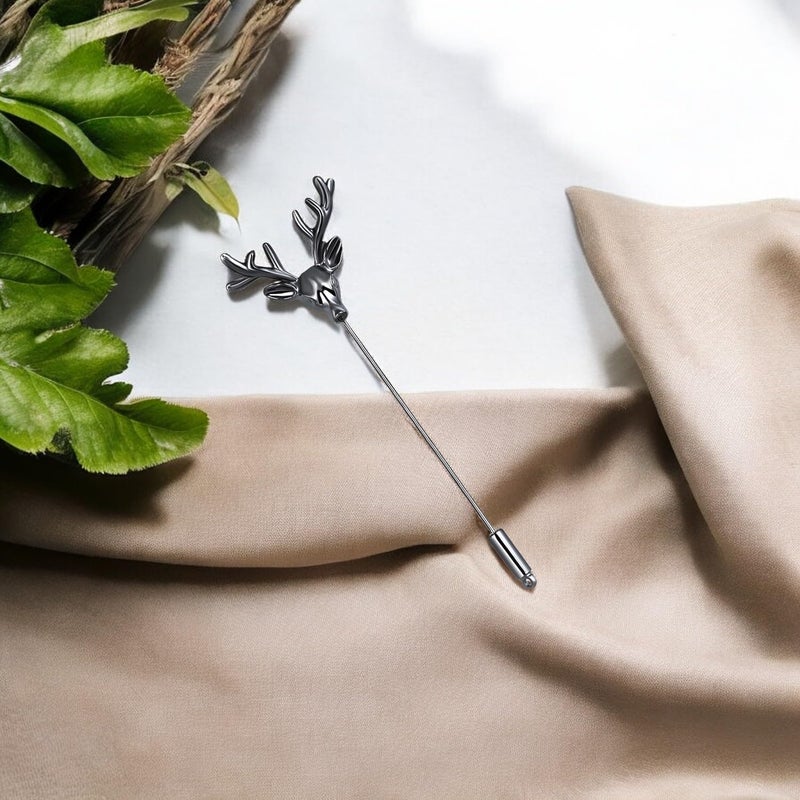 Mahi Deer-Shaped Lapel Pin Brooch Suit Accessory for Mens (PABP1101013PR) - Image 3