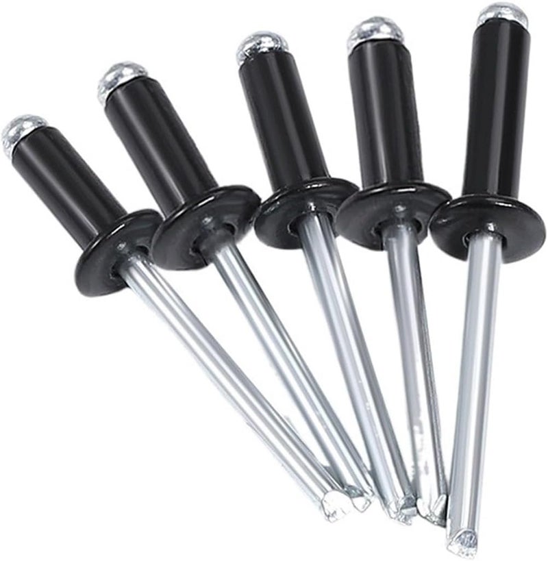 Blind Rivets, Blind Rivets Black Aluminum Dome Round Open Hollow Pull M3 .6 M4 M6 .4 Decoration Nail Dropper Self Plugging Rivet(M3.6x8mm-50pcs) - Image 3