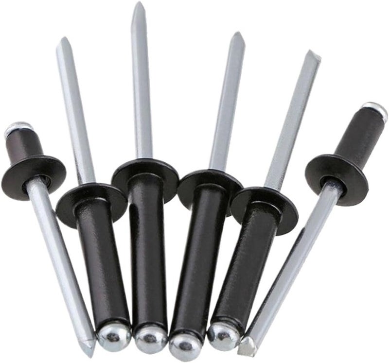 Blind Rivets, Blind Rivets Black Aluminum Dome Round Open Hollow Pull M3 .6 M4 M6 .4 Decoration Nail Dropper Self Plugging Rivet(M3.6x8mm-50pcs) - Image 1