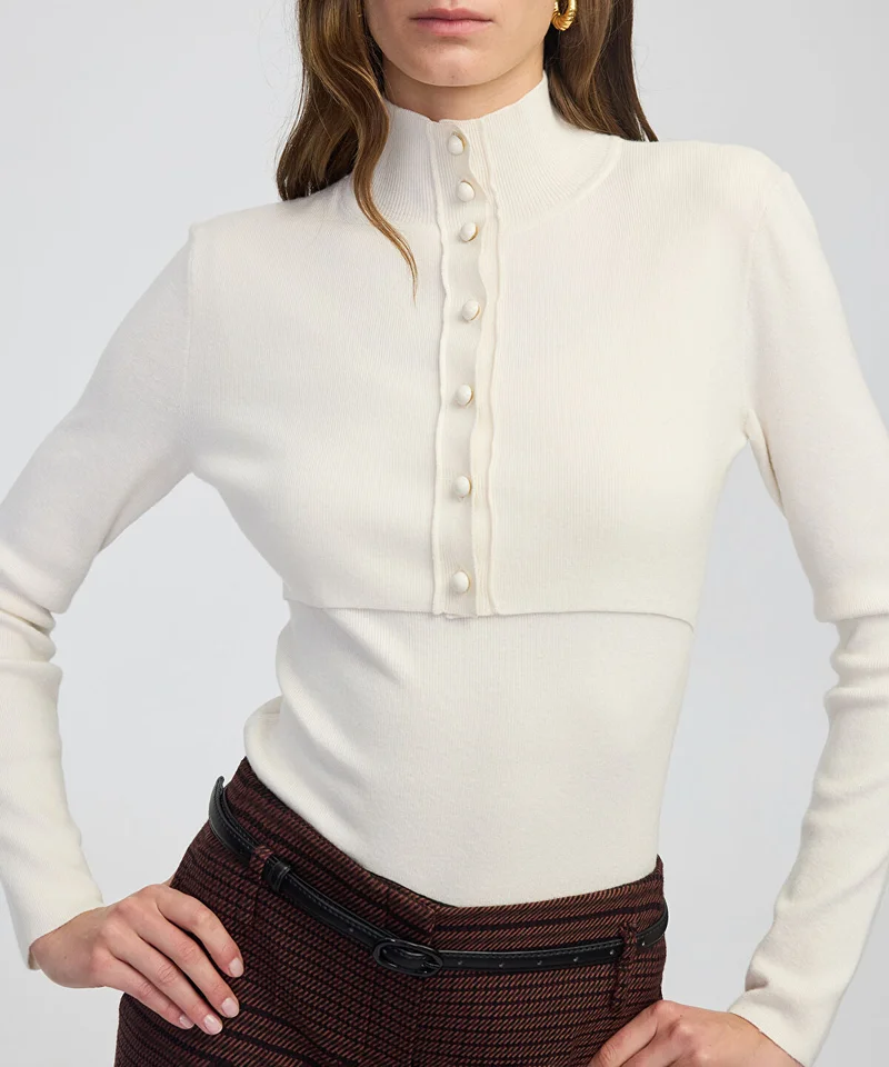 Ipekyol Layered-Effect Knit Top