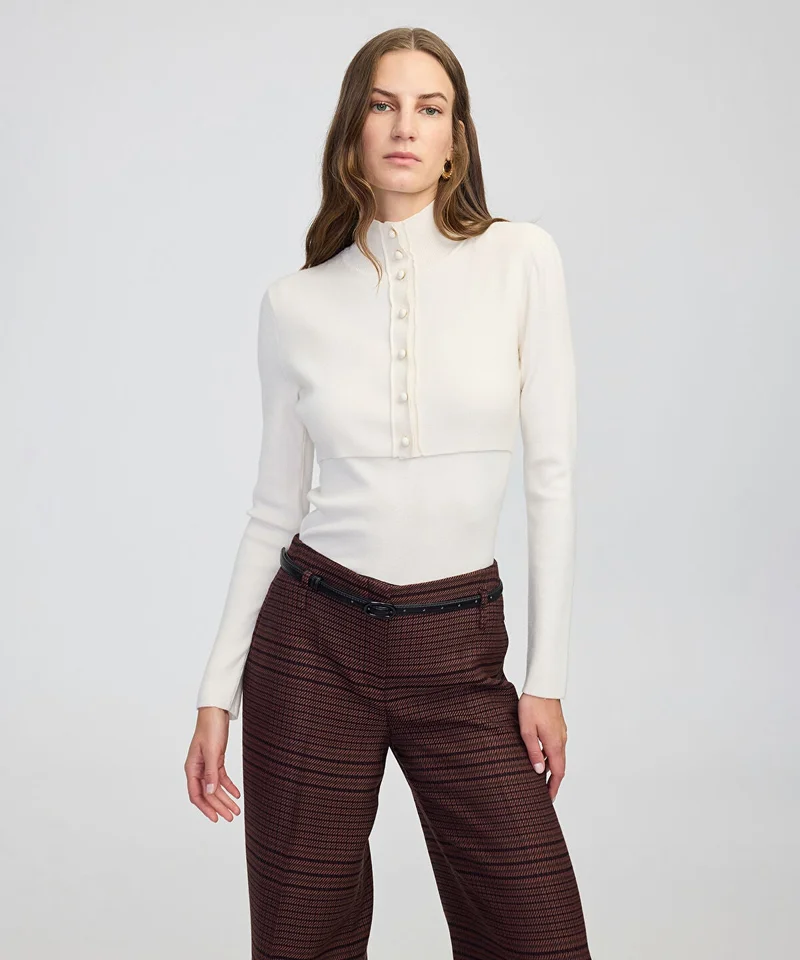 ابيكول Layered-Effect Knit Top