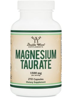 Double Wood Supplements Magnesium Taurate - 1500mg - 210 Capsules  - Image 1