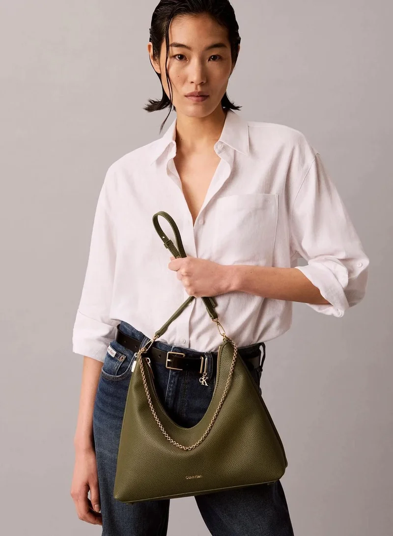 Calvin Klein  Pebbled Jewellery Chain Hobo Bag for Women | Best Price UAE