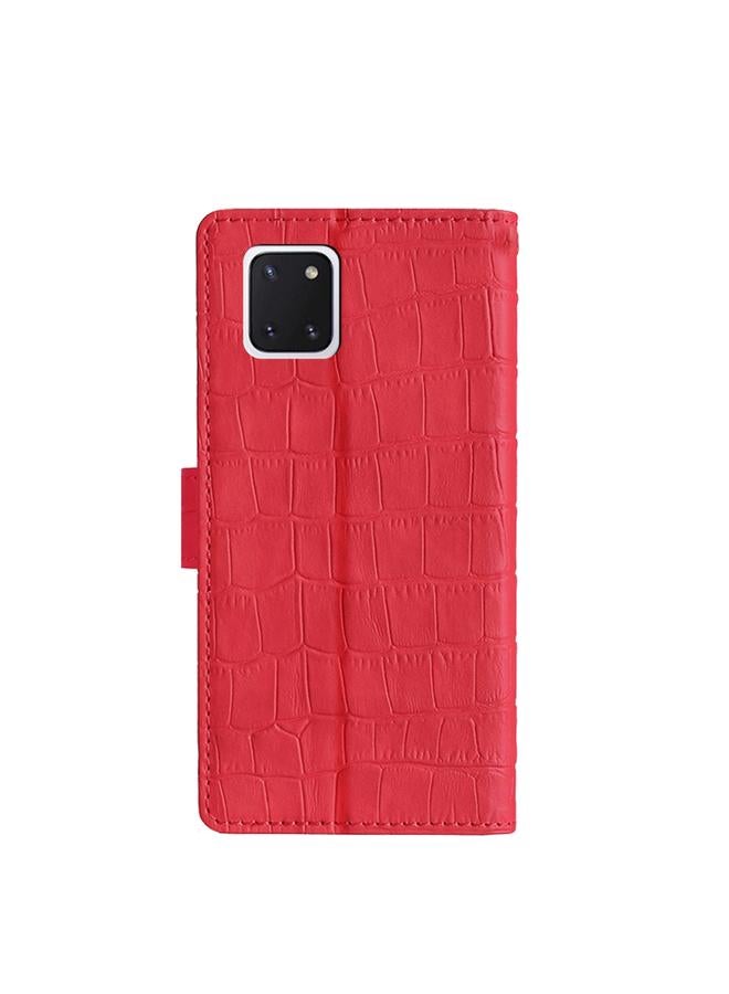 S-TOP Case For Samsung Galaxy A81 Skin Feel Crocodile Texture Magnetic Clasp PU Leather Phone Case - Image 3