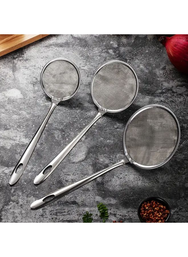 Stainless Steel Skimmer Spoon Model Strainer for Noodles Oil Fish - Image 1