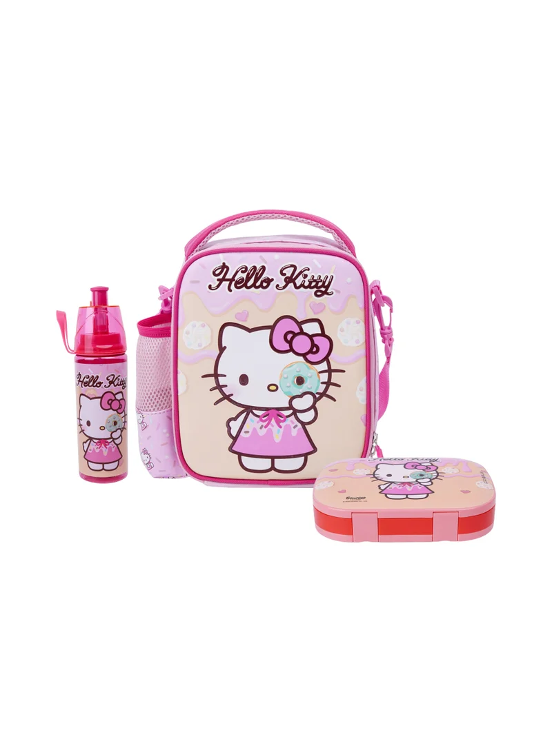 Sanrio Sanrio Hello Kitty Smash 3in1 Lunch Bag, School Water Bottle And Lunch Box Set for Girls