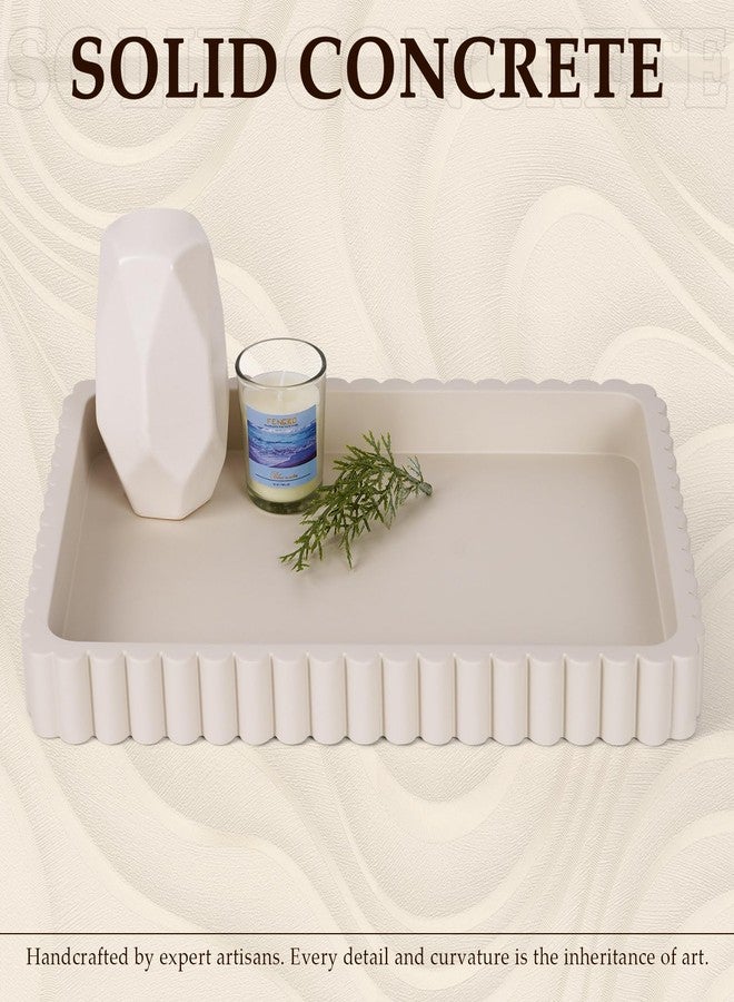 Cathyeen Concrete Decorative Tray for Coffee Table Decor, 14" Coffee Table Tray Ottoman Tray Table Centerpieces, Rectangular Modern Decorative Trays for Home Decor, Living Room, Entry, Gray - Image 2