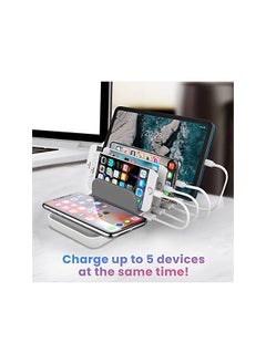 PROMASS USB Portable Charger For Multiple Devices, 5W Travel Adapter/Wireless charger, Multi Aadapter Charging Station Compatible with iPad, Tablet, Kindle, Apple iPhone 14/13/12/11  - Image 3