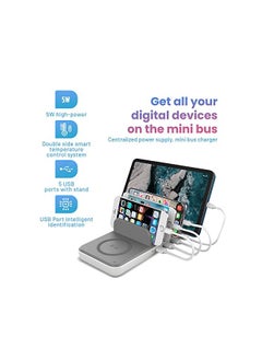 PROMASS USB Portable Charger For Multiple Devices, 5W Travel Adapter/Wireless charger, Multi Aadapter Charging Station Compatible with iPad, Tablet, Kindle, Apple iPhone 14/13/12/11  - Image 4