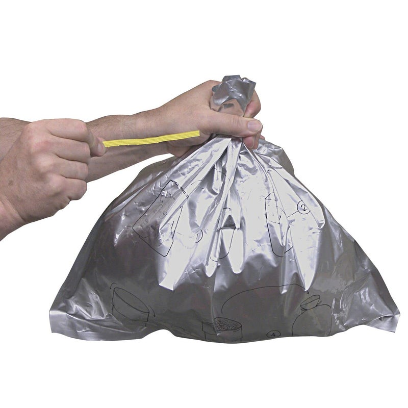 Justrite 26827 Aluminum/Polyethylene Disposable Bucket Liner with Twist-Tie, for Smoking Receptacles (Pack of 10), Gray - Image 2