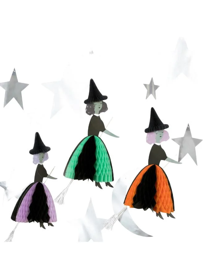 Flying Honeycomb Witch Decorations