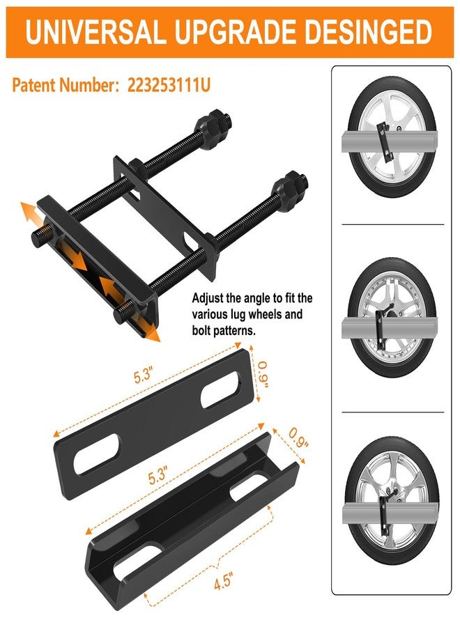 Delmoar Trailer Spare Tire Mount,Spare Tire Mount for Utility Trailer,The Trailer Accessories Universal Wheel Bracket Trailer Boat Spare Tire Mount ,Fits Most Tire (Black (B)) - Image 2