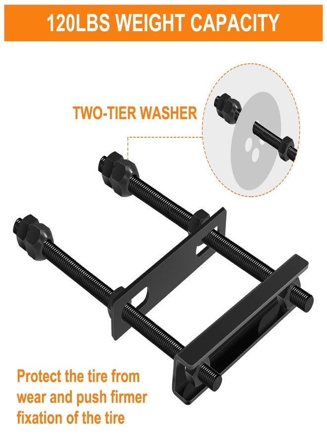 Delmoar Trailer Spare Tire Mount,Spare Tire Mount for Utility Trailer,The Trailer Accessories Universal Wheel Bracket Trailer Boat Spare Tire Mount ,Fits Most Tire (Black (B)) - Image 4