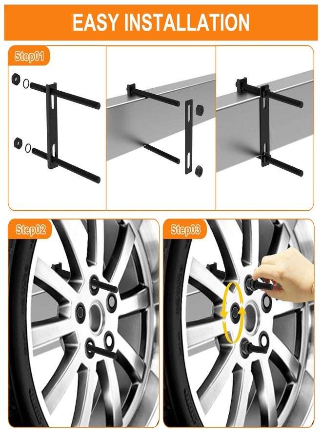 Delmoar Trailer Spare Tire Mount,Spare Tire Mount for Utility Trailer,The Trailer Accessories Universal Wheel Bracket Trailer Boat Spare Tire Mount ,Fits Most Tire (Black (B)) - Image 5