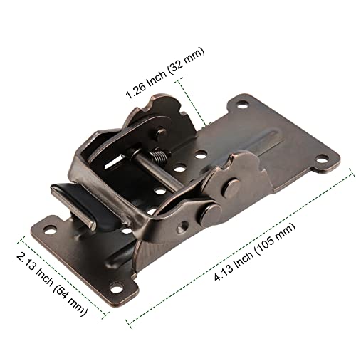 PINGEUI 12 PCS Foldable Support Bracket, 0-90-180 Degree Lock Extension Support, Self-Lock Hinge for Wall Shelf, Table, Folding Workbench, 500 lbs Max Load-Bearing Capacity - Image 2