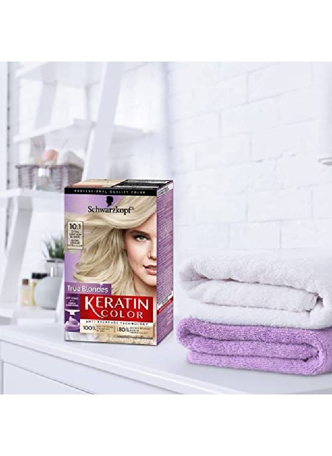 Schwarzkopf - Keratin Color Permanent Hair Color Cream 10.1 Extra Light Ash Blonde 1 Kit - Image 1