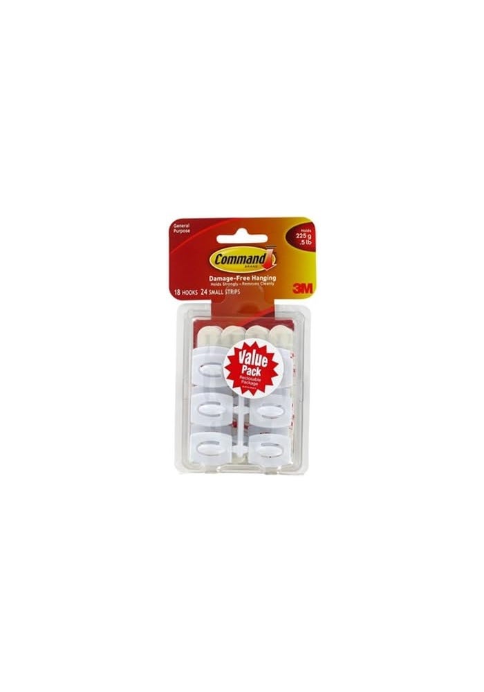 Command Mini Hooks Value Pack 12 Hooks 16 Small Strips Damage Free Hanging Strong Adhesive Wall Hooks No Drill Key Holder Lightweight Organizer Home Office Wall Mount Solution - Image 5